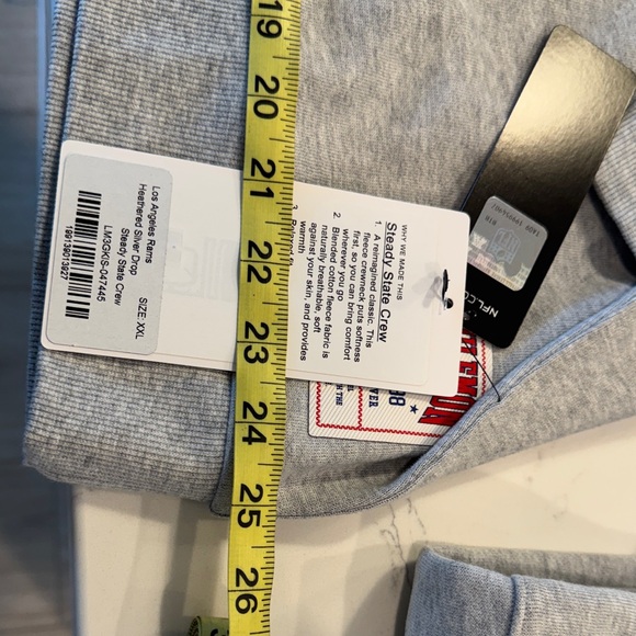 Lululemon x NFL Los Angeles Rams Gray Steady State Crewneck and joggers - Picture 12 of 13